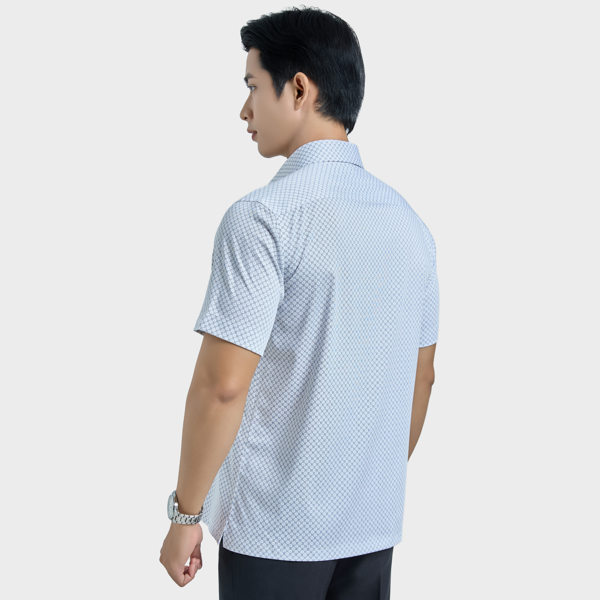  Áo sơ mi nam ngắn tay cao cấp BELLUNI vải sợi tre - ABN.BPS.BE 334 