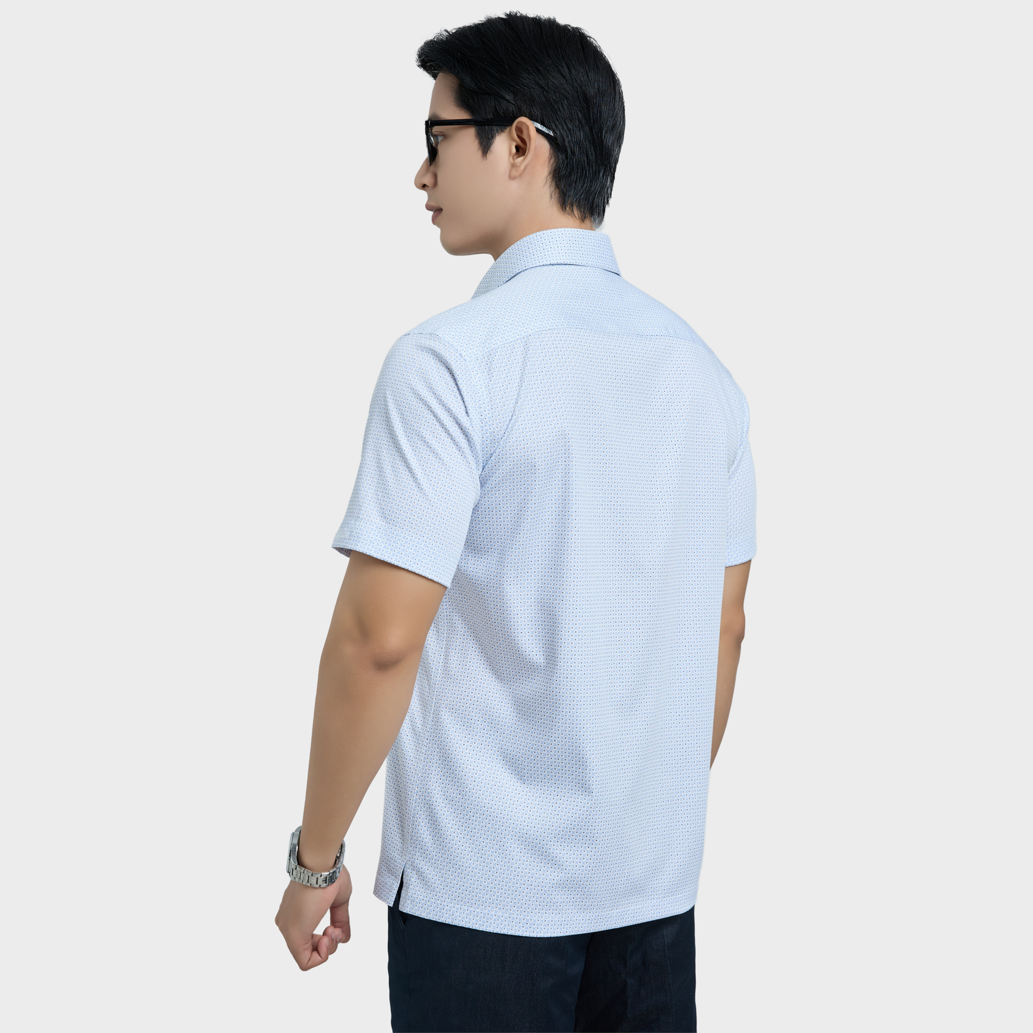  Áo sơ mi nam ngắn tay cao cấp BELLUNI vải sợi tre - ABN.BPS.BE 332 