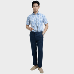  Áo sơ mi nam ngắn tay BELLUNI vải sợi sồi cao cấp - ABN.PMS.BE 338 