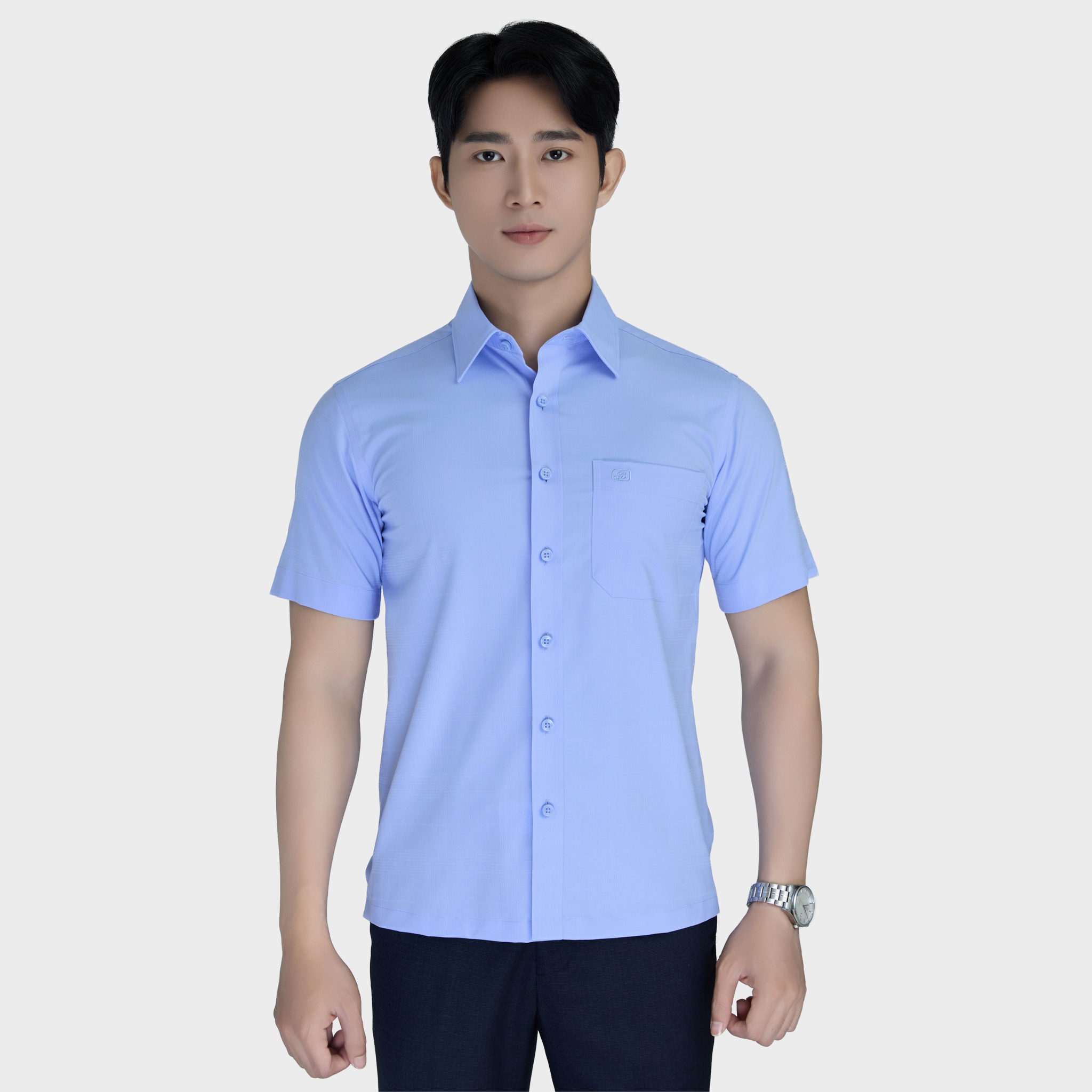  Áo sơ mi nam ngắn tay cao cấp BELLUNI vải sợi tre - ABN.BPS.BE 355 