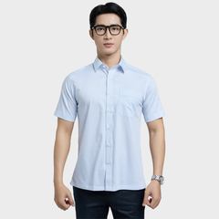  Áo sơ mi nam ngắn tay cao cấp BELLUNI vải sợi tre - ABN.BPS.BE 332 