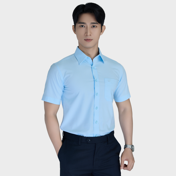  Áo sơ mi nam ngắn tay cao cấp BELLUNI vải sợi tre - ABN.BPS.BE 355 