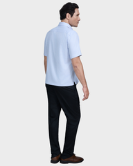  Áo Sơ Mi Nam Tay Ngắn Vải Sợi Sồi Caro Xanh Đỏ Co Giãn Cá Tính – ABN.PMS.BE.377 