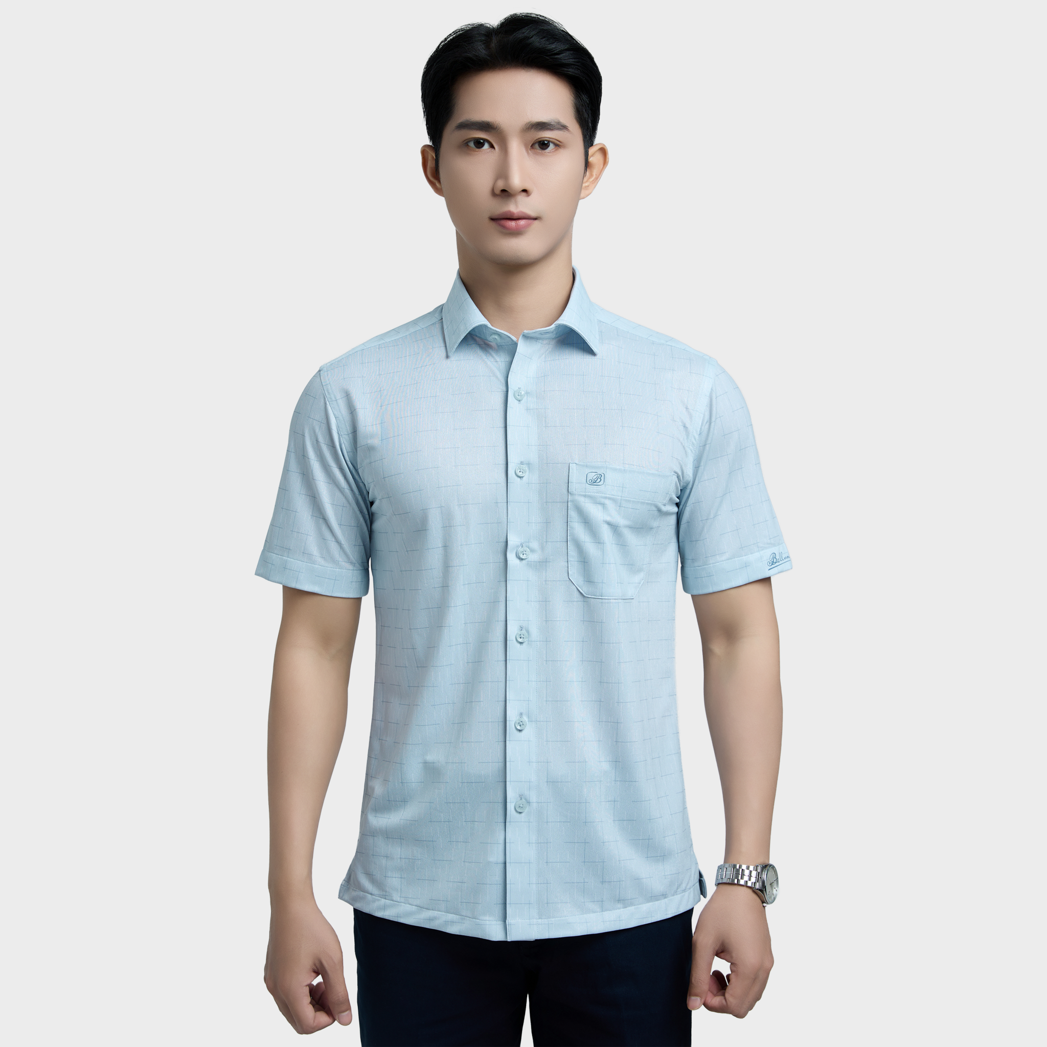  Áo sơ mi KNIT (sơ mi thun) ngắn tay BELLUNI - ABN.PS.BE 344 