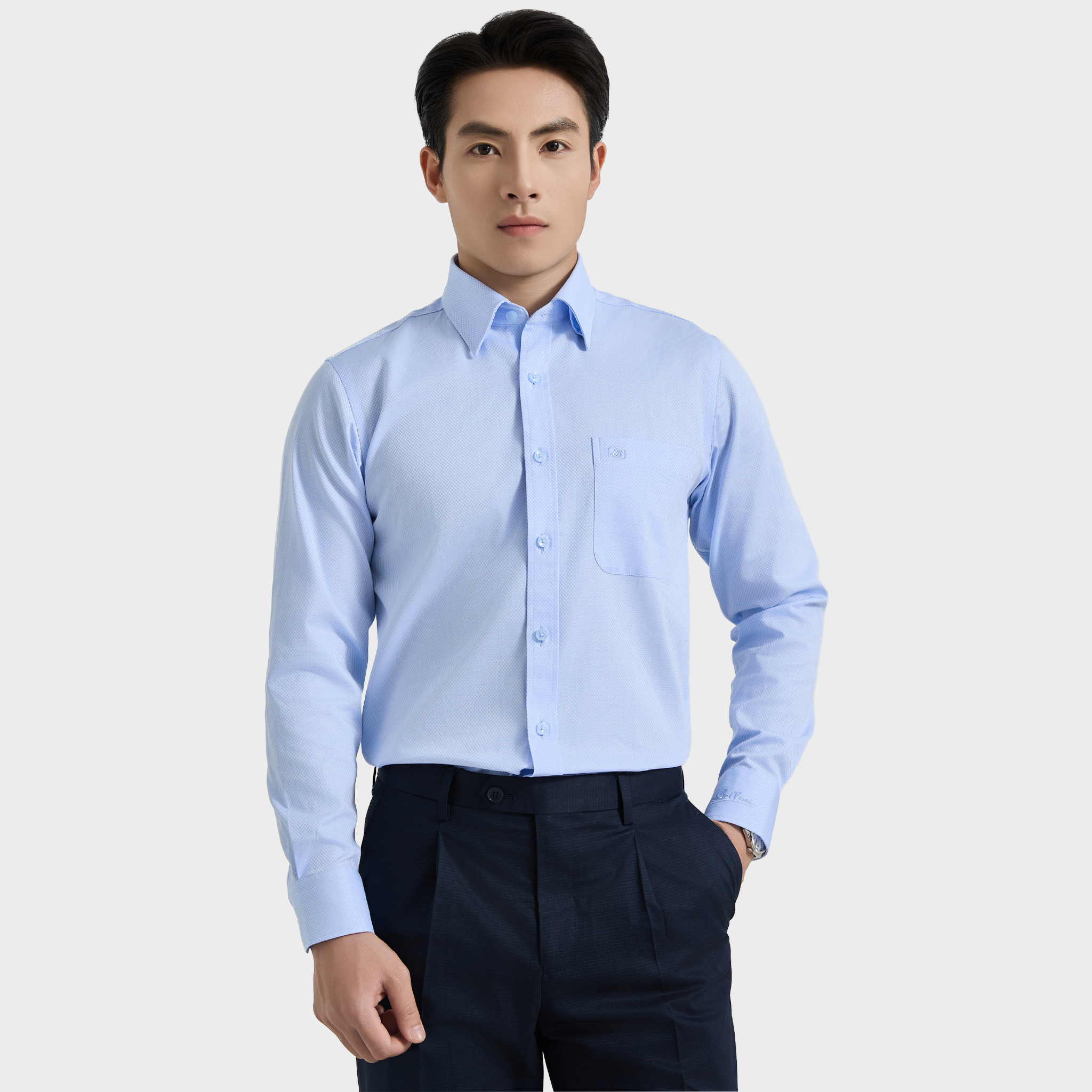  Áo sơ mi nam dài tay vải sợi cotton cao cấp BELLUNI LUXURY - ADL.CM.BE 8 