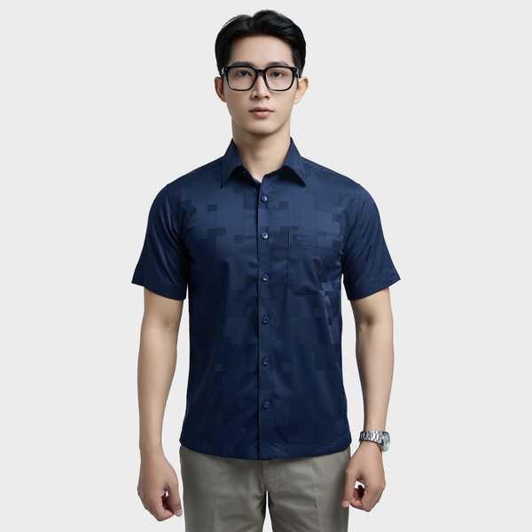  Áo sơ mi nam ngắn tay BELLUNI vải sợi sồi cao cấp - ABN.PMS.BE 336 