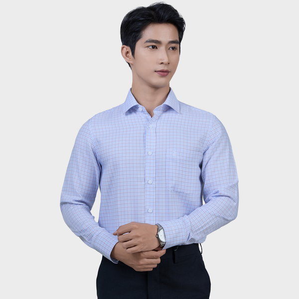  Áo Sơ Mi Nam Dài Tay - Sơ Mi Nam Cao Cấp Belluni Họa Tiết Caro, Thoáng Khí, Mềm Mịn ABD.PM.BE 241 