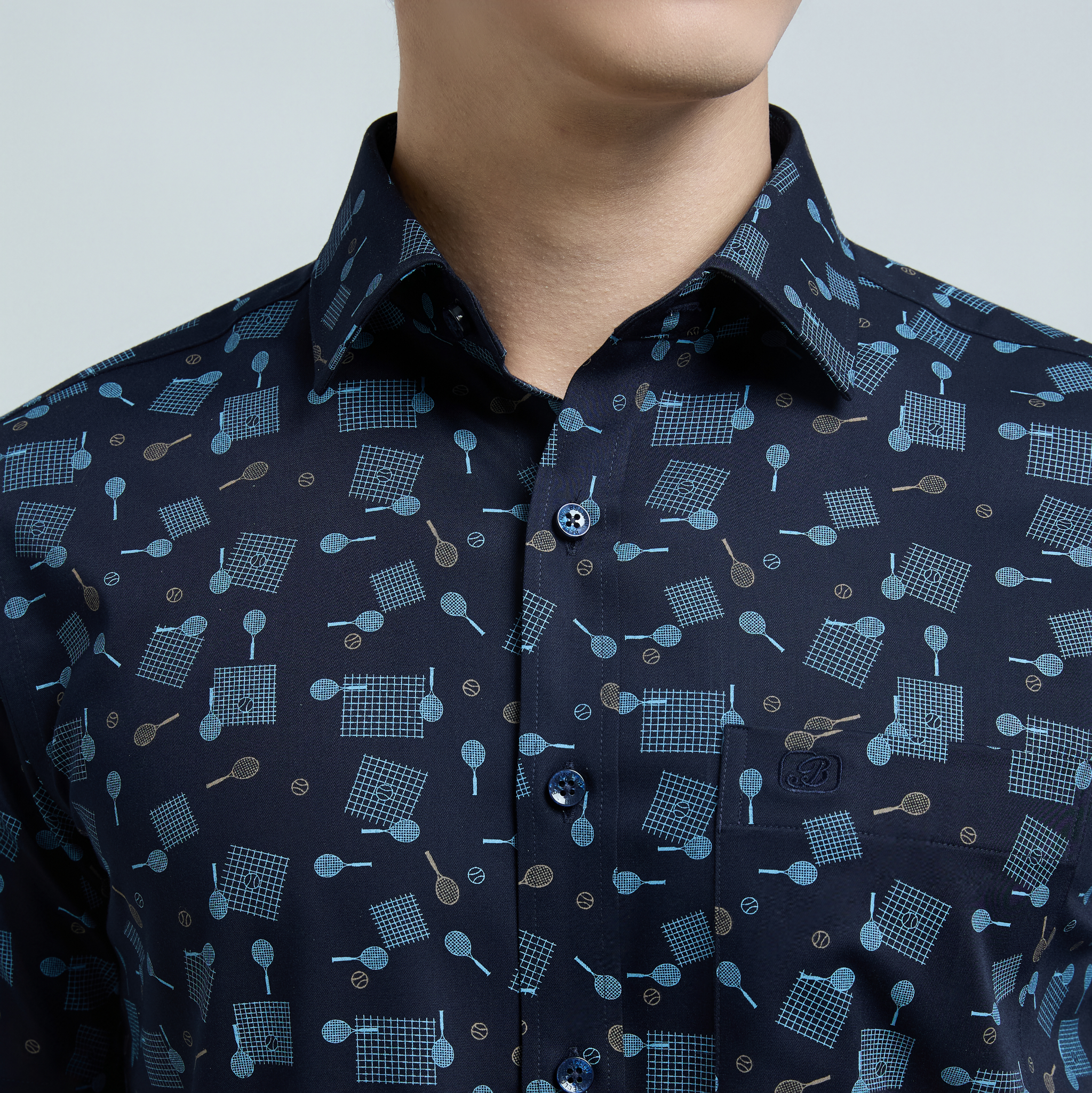  Áo sơ mi nam ngắn tay cao cấp BELLUNI vải sợi tre - ABN.BPS.BE 326 