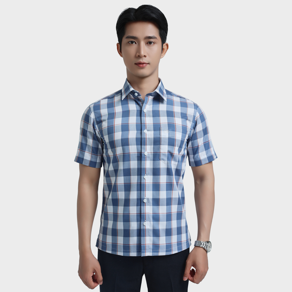  Áo sơ mi nam ngắn tay cao cấp BELLUNI vải sợi tre - ABN.PBL.BE 346 