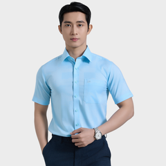  Áo sơ mi nam ngắn tay BELLUNI vải sợi sồi cao cấp - ABN.PMS.BE 348 