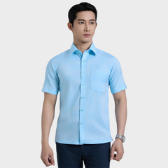  Áo sơ mi nam ngắn tay BELLUNI vải sợi sồi cao cấp - ABN.PMS.BE 348 