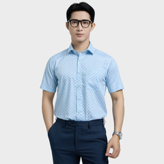  Áo sơ mi nam ngắn tay BELLUNI vải sợi sồi cao cấp - ABN.PMS.BE 337 