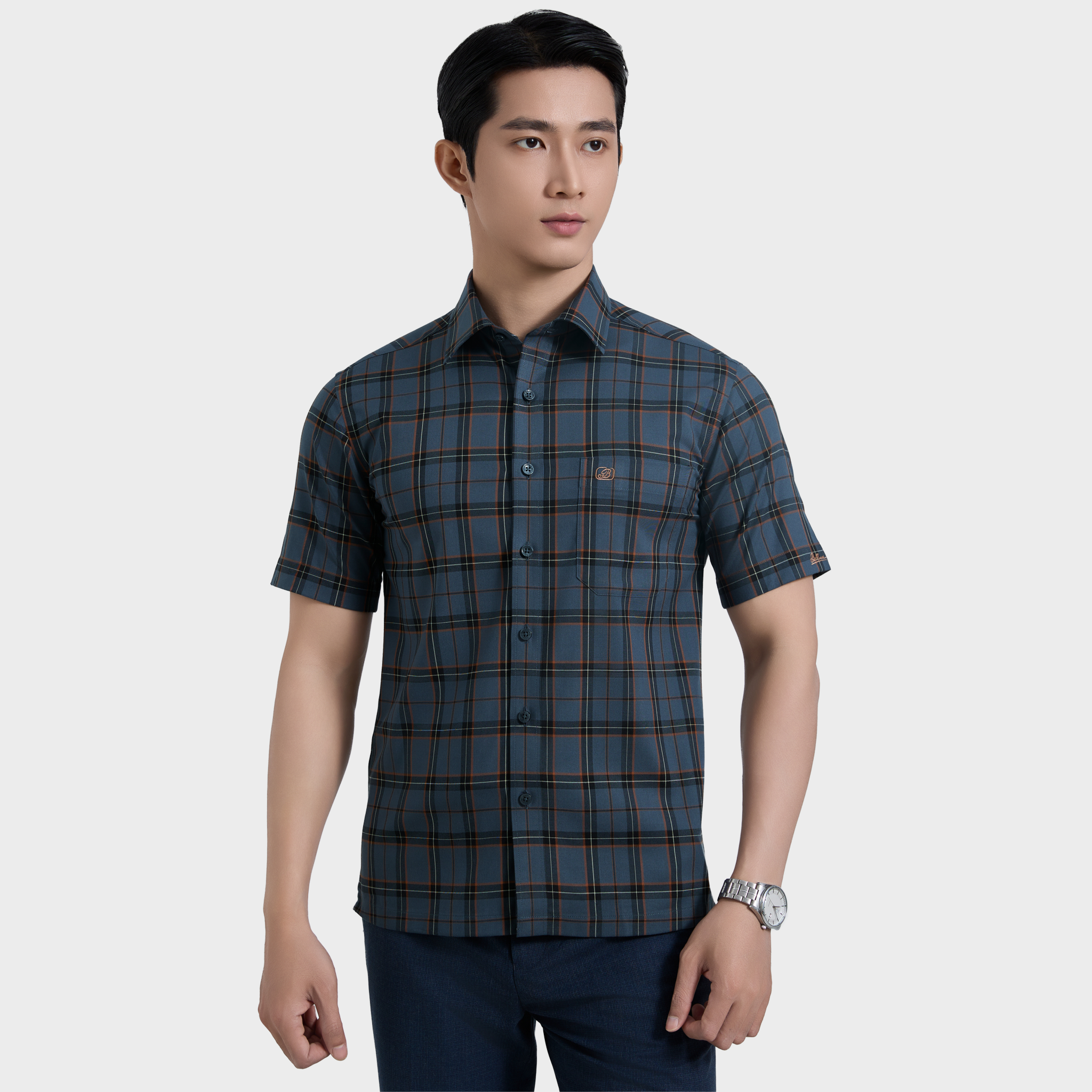  Áo sơ mi nam ngắn tay cao cấp BELLUNI vải sợi tre - ABN.BPS.BE 352 