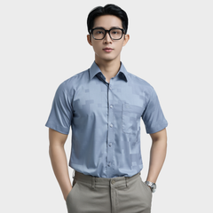  Áo sơ mi nam ngắn tay BELLUNI vải sợi sồi cao cấp - ABN.PMS.BE 336 