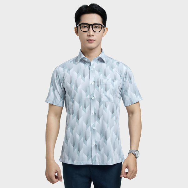  Áo sơ mi nam ngắn tay BELLUNI vải sợi sồi cao cấp - ABN.PMS.BE 338 