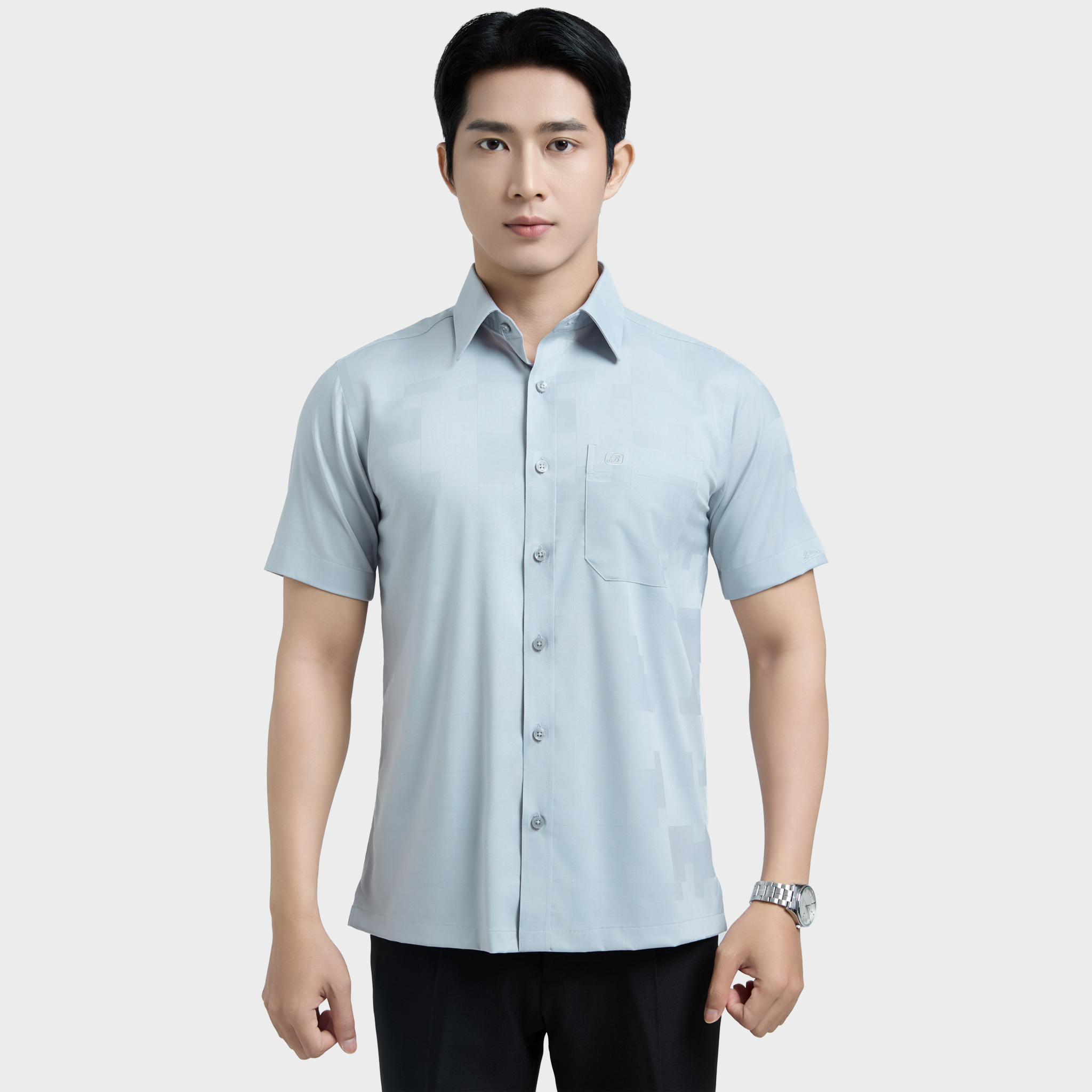  Áo sơ mi nam ngắn tay cao cấp BELLUNI - ABN.MMS.BE 314 