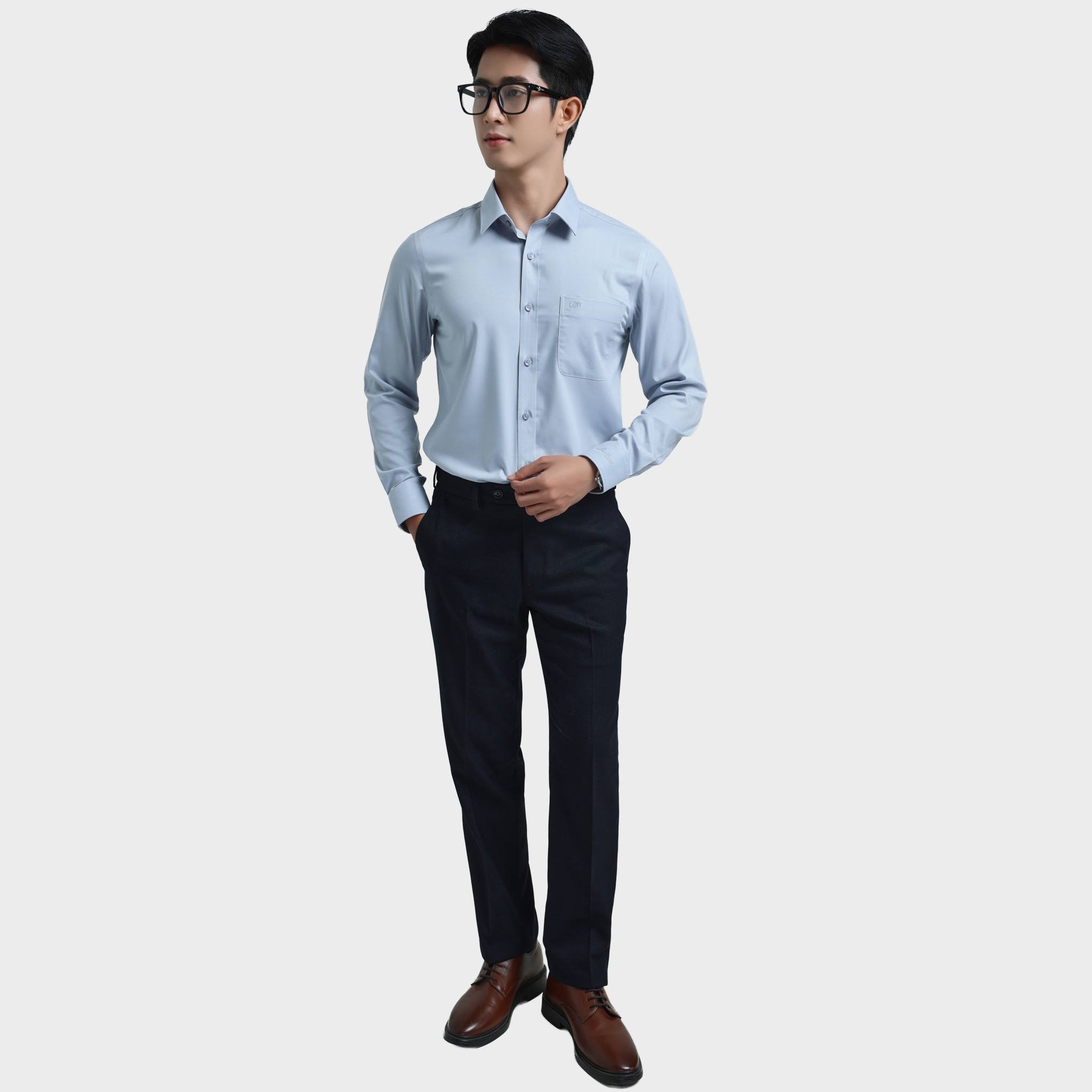  Áo sơ mi nam dài tay BELLUNI vải sợi sồi cao cấp - ABD.PMS.BE 225 