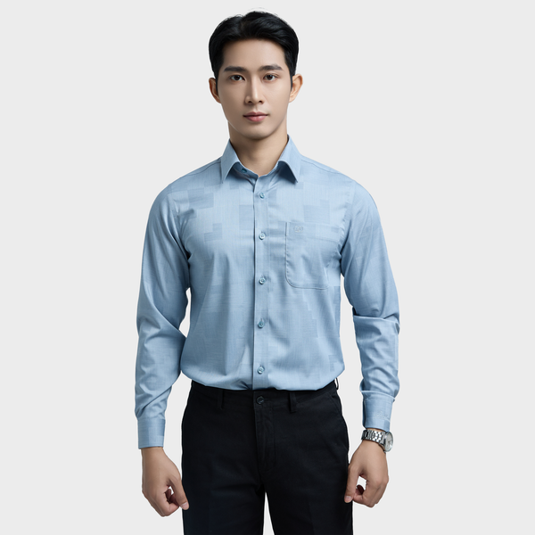  Áo Sơ Mi Nam Dài Tay Belluni Vải Sợi Sồi Thoáng Khí Ít Nhăn - ABD.PMS.BE 223 