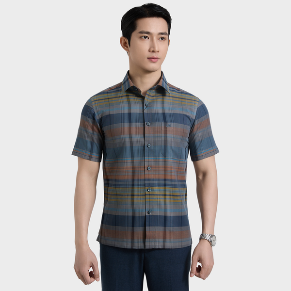  Áo sơ mi nam ngắn tay cao cấp BELLUNI vải sợi tre - ABN.BPS.BE 356 