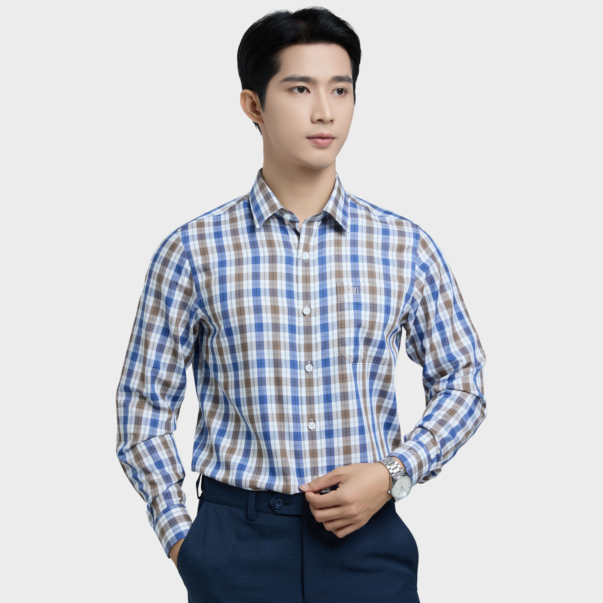  Áo sơ mi nam dài tay cao cấp BELLUNI vải sợi tre  ABD.BP.BE 221 