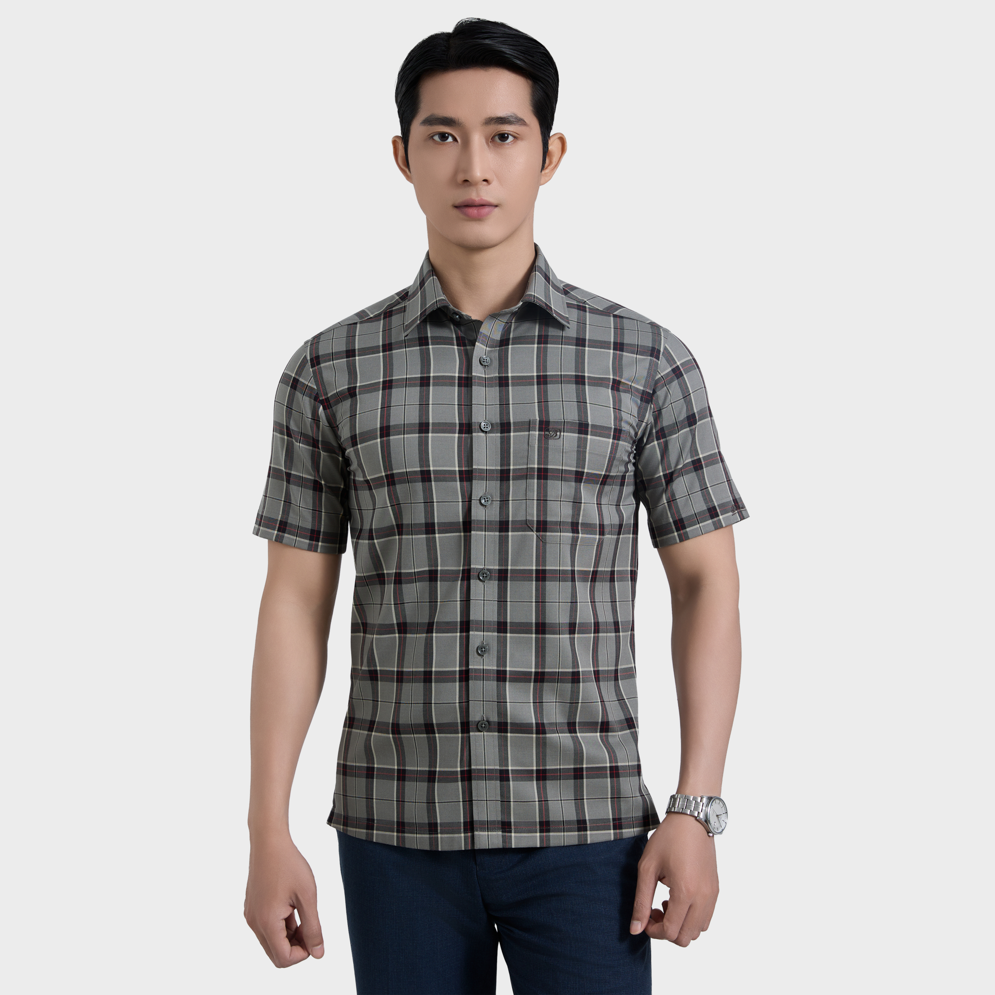  Áo sơ mi nam ngắn tay cao cấp BELLUNI vải sợi tre - ABN.BPS.BE 352 