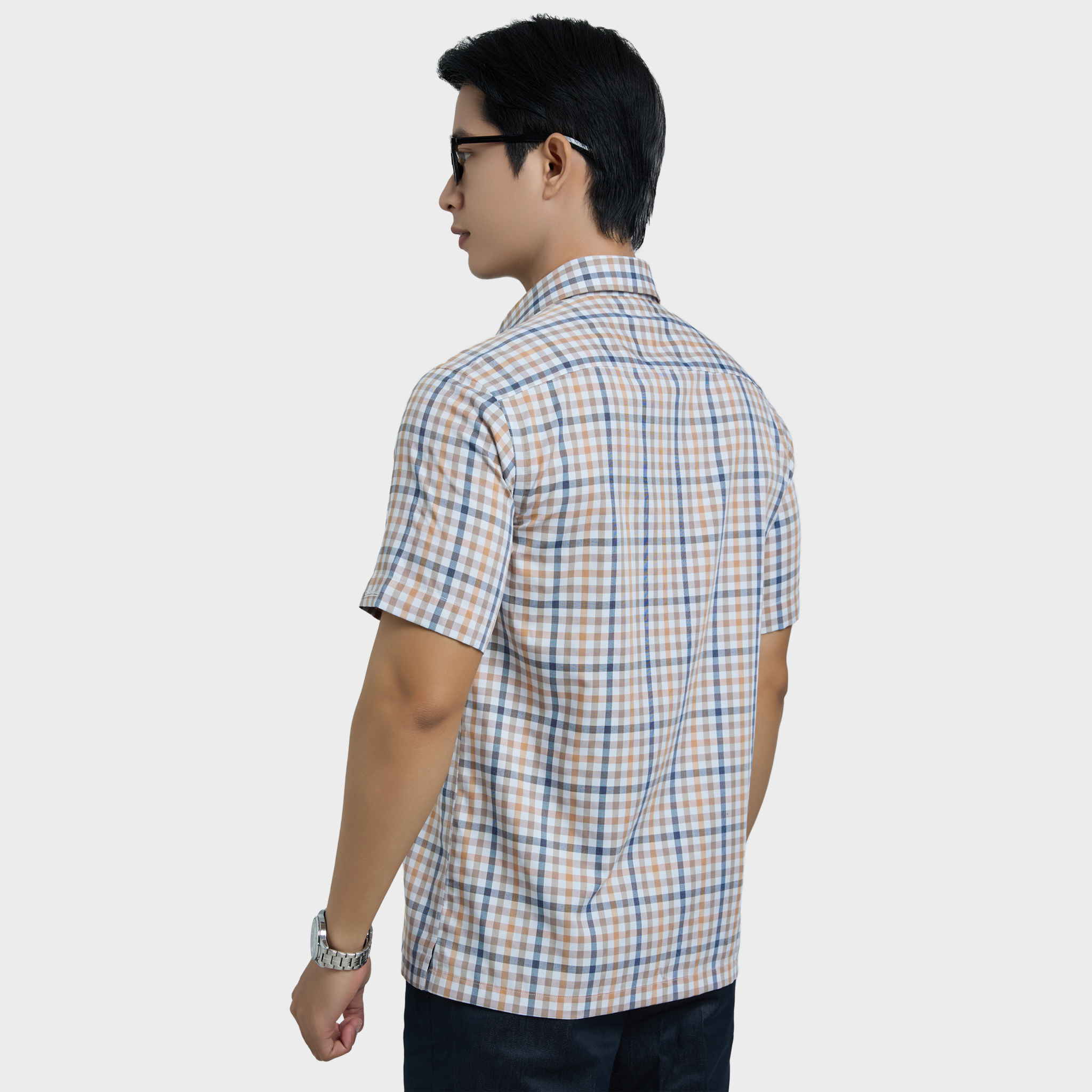  Áo sơ mi nam ngắn tay cao cấp BELLUNI vải sợi tre - ABN.BP.BE 327 