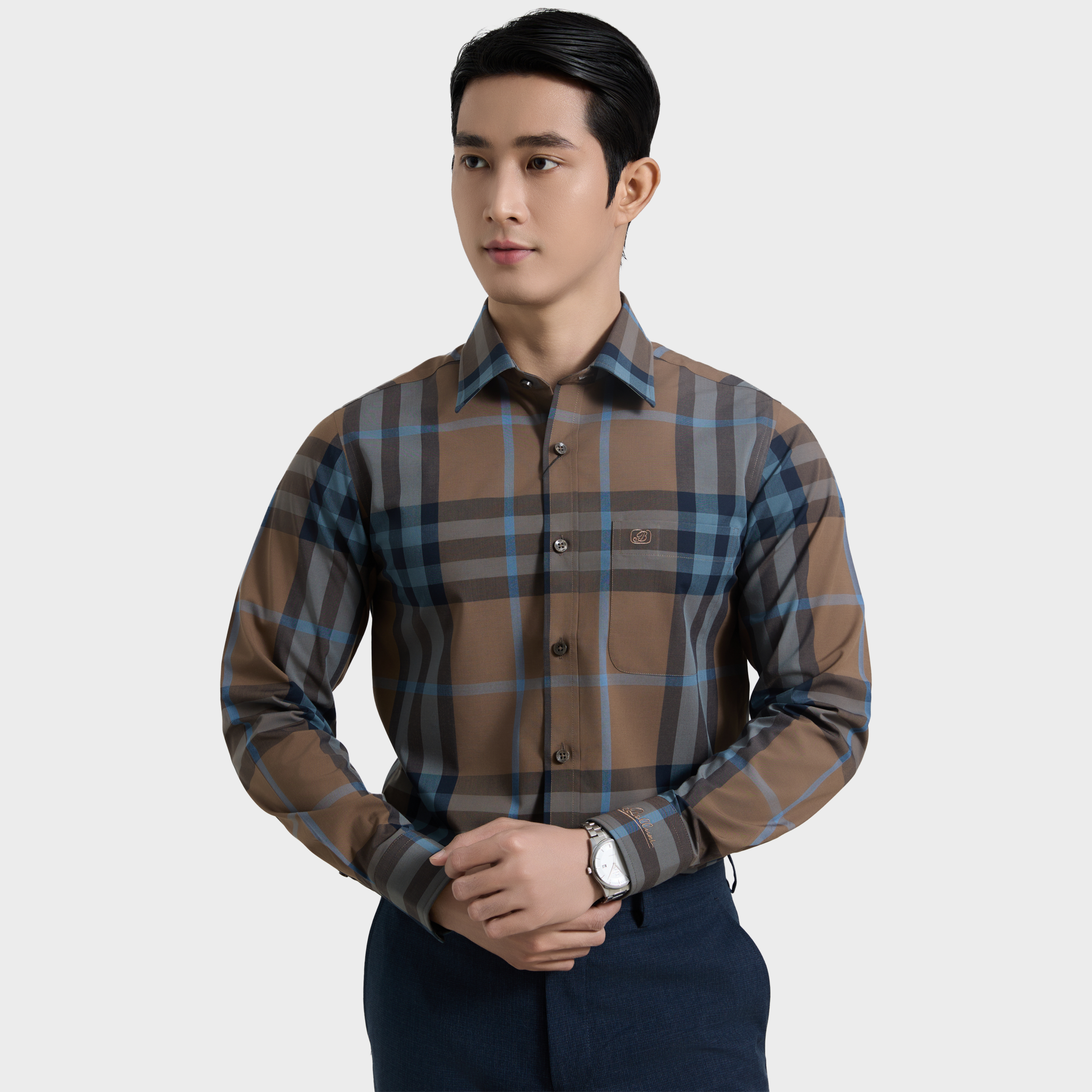  Áo sơ mi nam dài tay cao cấp BELLUNI vải sợi tre  ABD.BPS.BE 230 