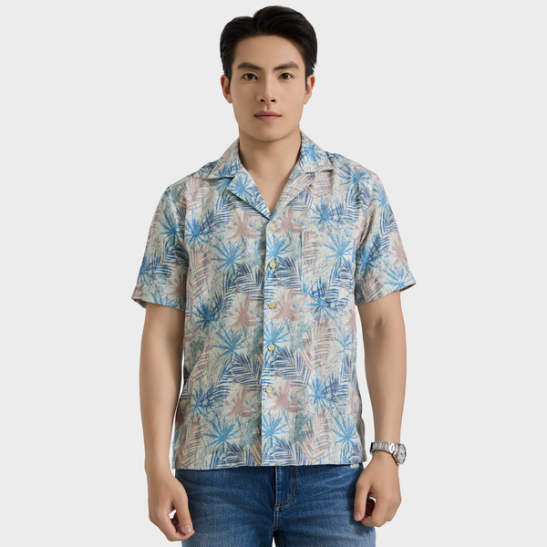  Áo sơ mi nam ngắn tay cao cấp BELLUNI vải sợi tre cổ áo Danton - ABN.PV.BE 358 