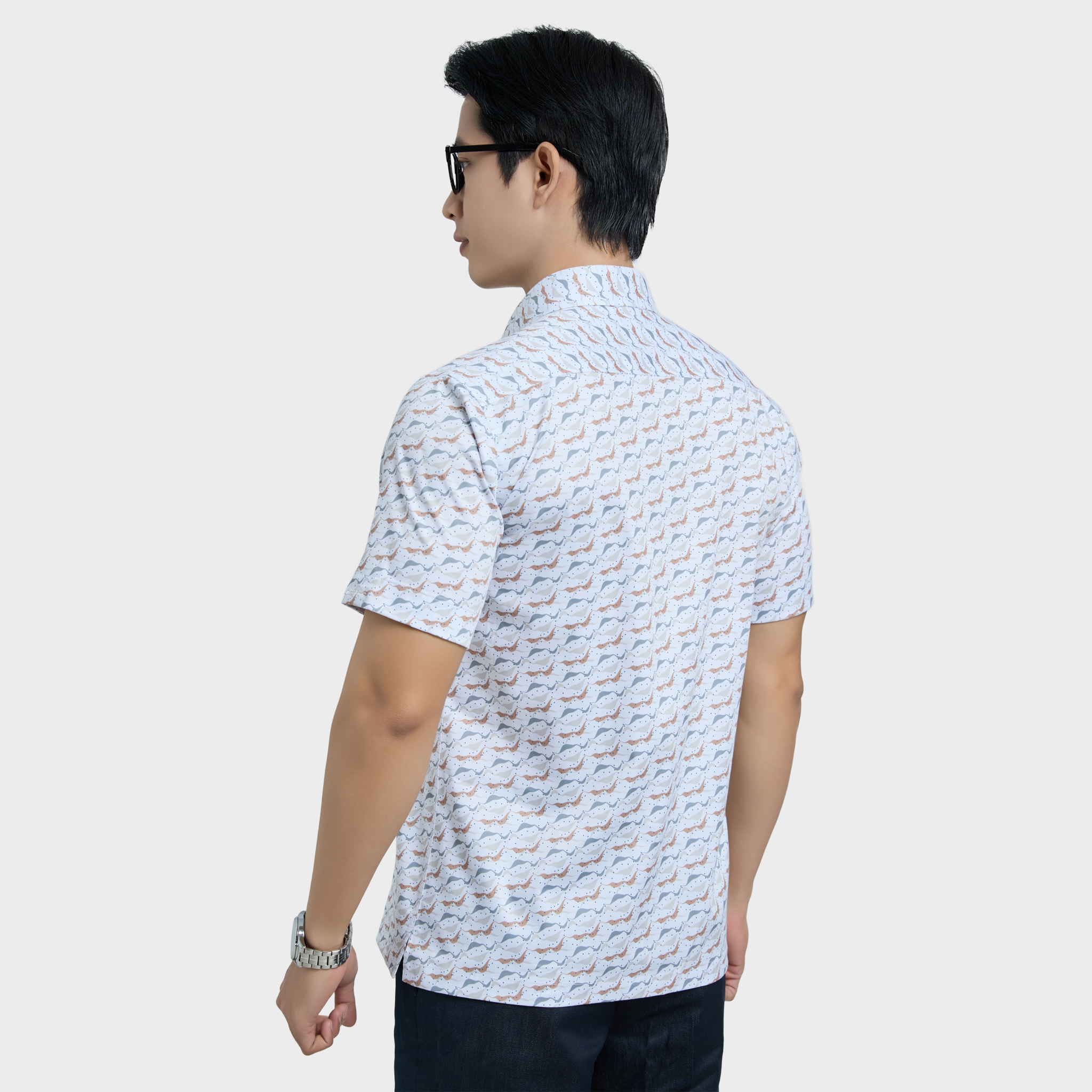  Áo sơ mi nam ngắn tay cao cấp BELLUNI vải sợi tre - ABN.BPS.BE 342 