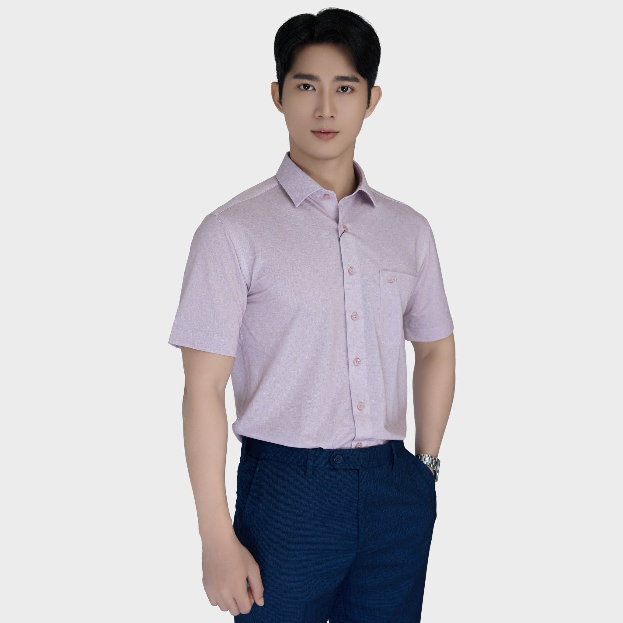  Áo sơ mi KNIT (sơ mi thun) ngắn tay BELLUNI - ABN.PS.BE 344 