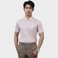  Áo Polo Nam Vải Sợi Tre Bo Cổ Dệt Sọc Thoáng Khí  – AT.BP.BE 118 