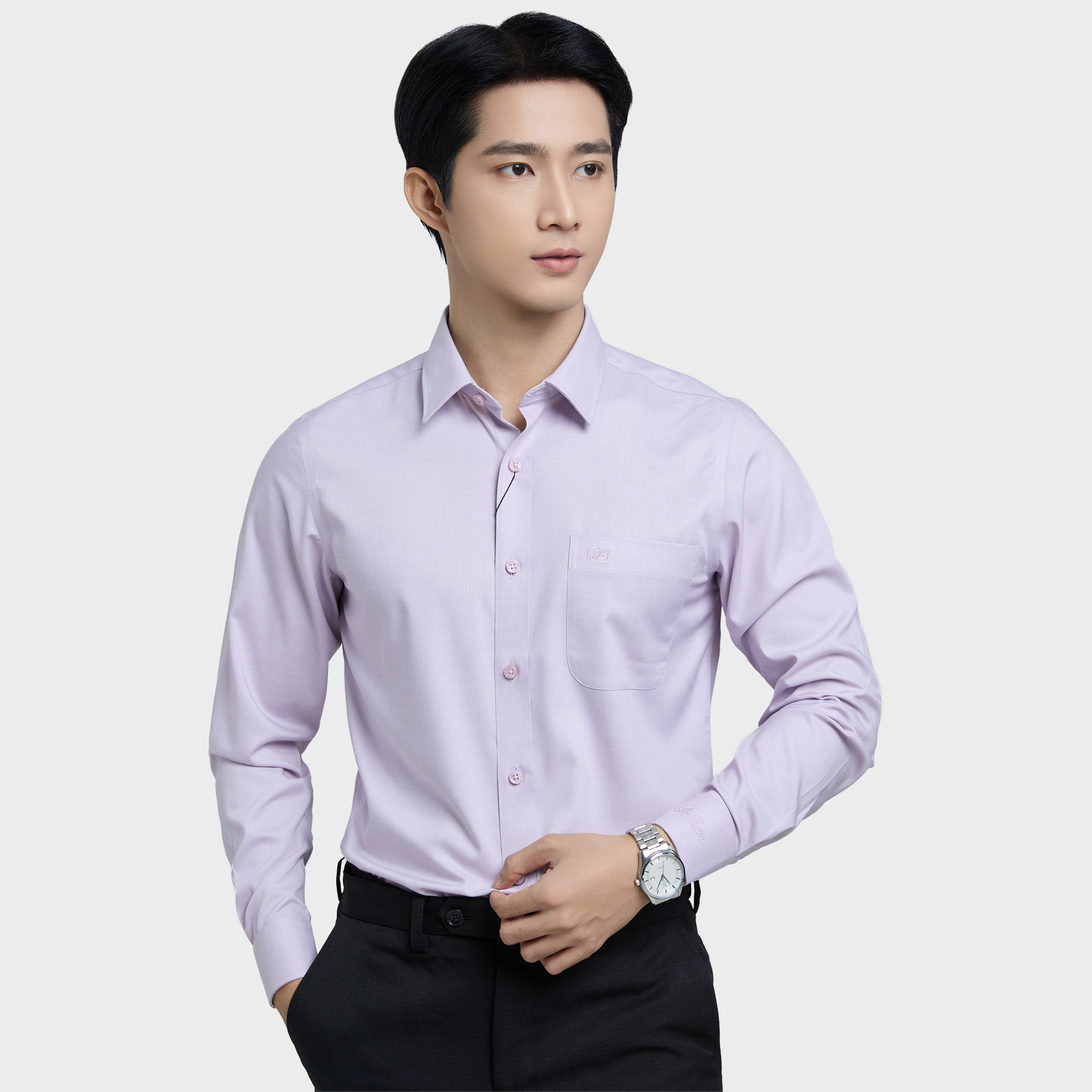  Áo sơ mi nam dài tay BELLUNI vải sợi sồi thoải mái thanh lịch - ABD.PML.BE 222 