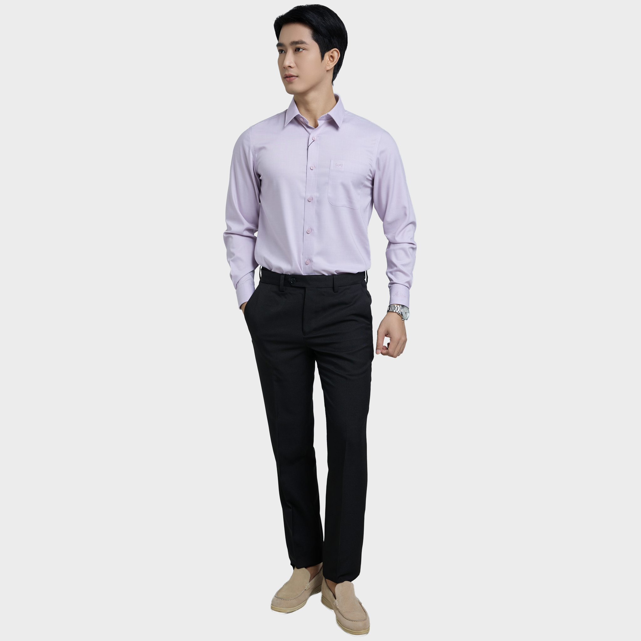  Áo sơ mi nam dài tay BELLUNI vải sợi sồi thoải mái thanh lịch - ABD.PML.BE 222 