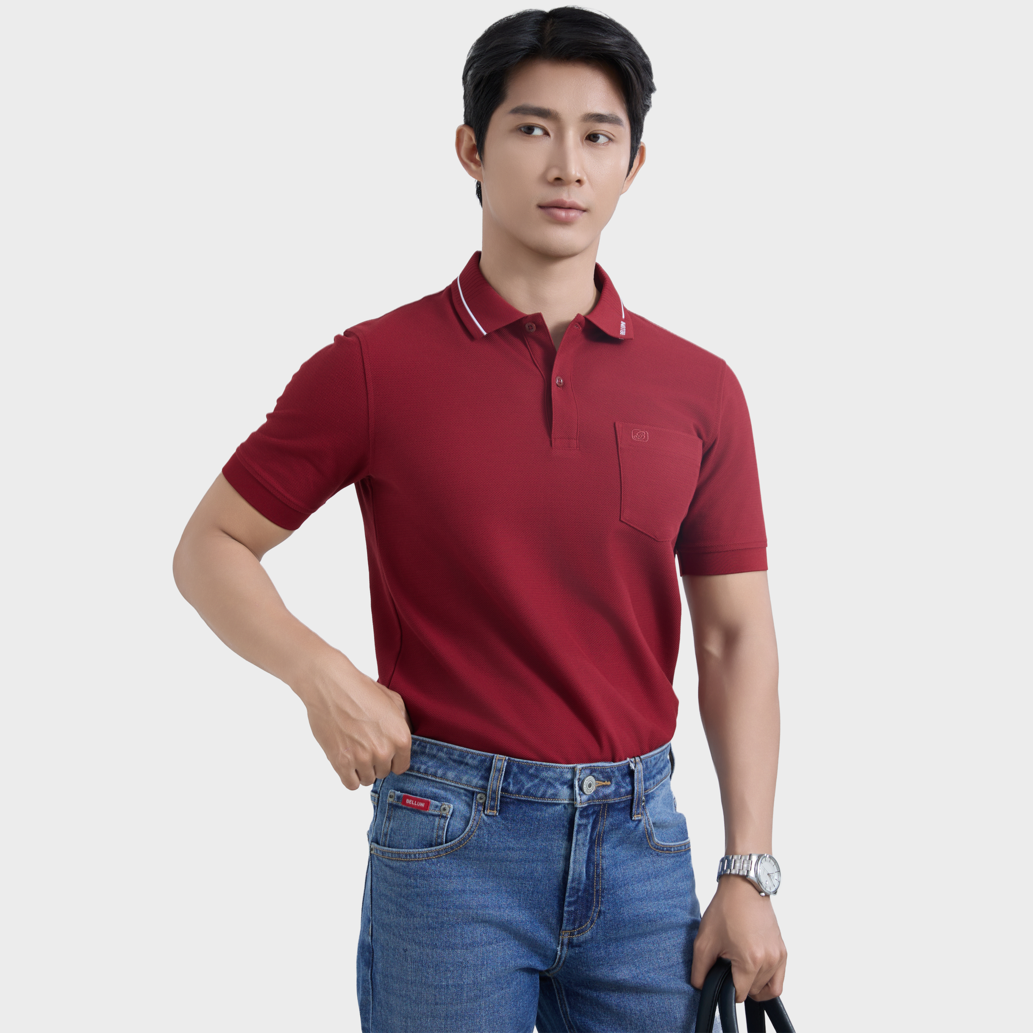  Áo thun nam Polo BELLUNI sợi tổng hợp cao cấp - AT.CP.BE 112 