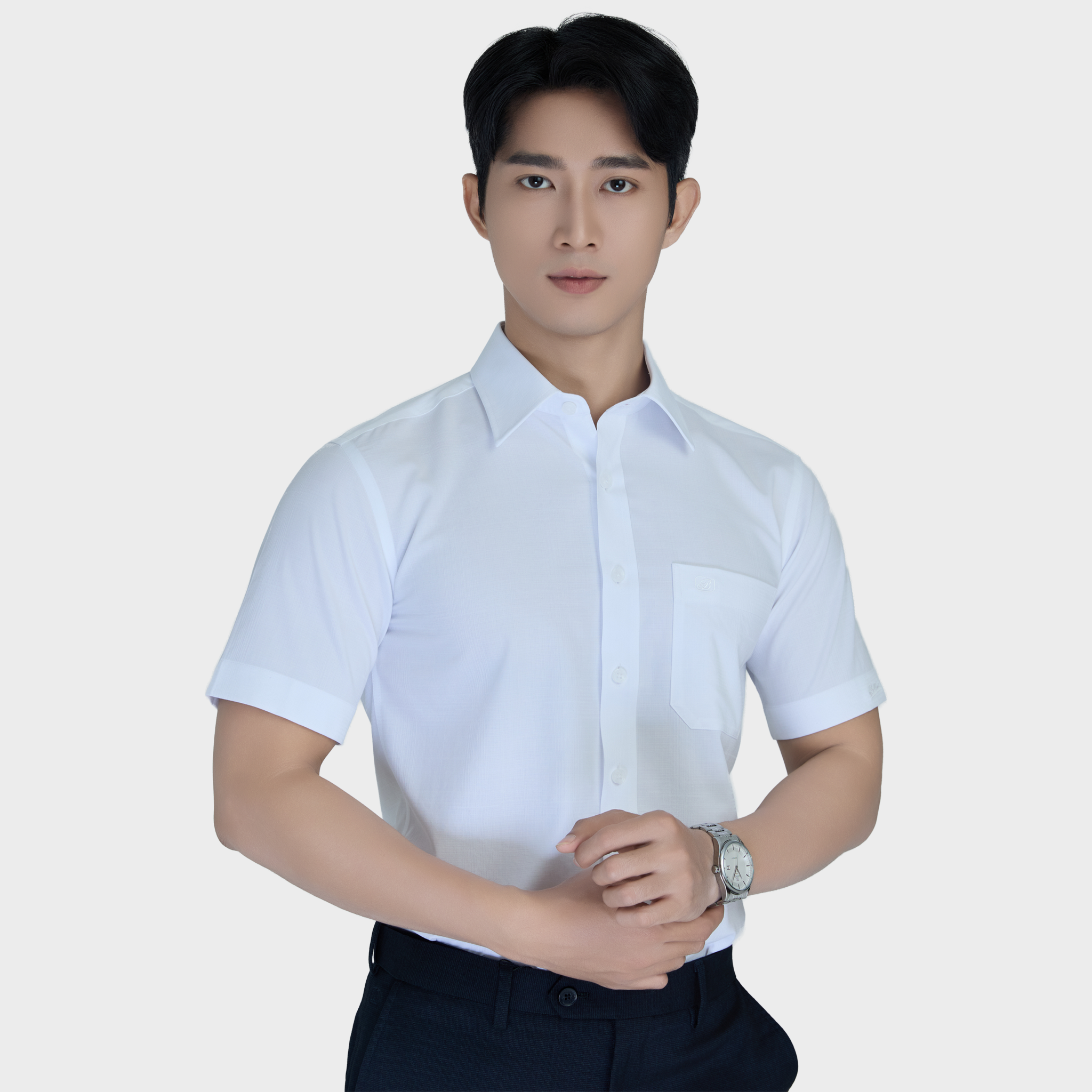  Áo sơ mi nam ngắn tay cao cấp BELLUNI vải sợi tre - ABN.BPS.BE 355 