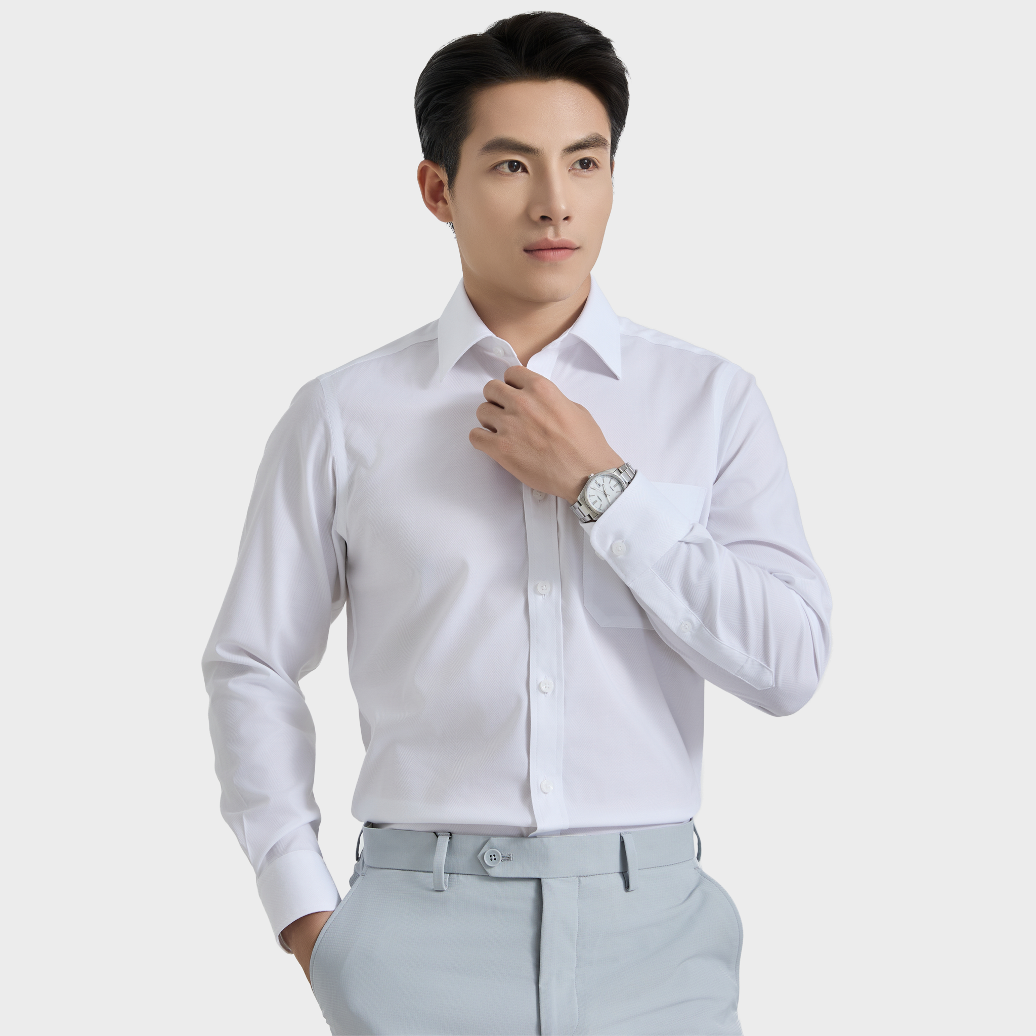  Áo sơ mi nam dài tay sợi bạc hà BELLUNI cao cấp - ABD.PMMS.BE 227 