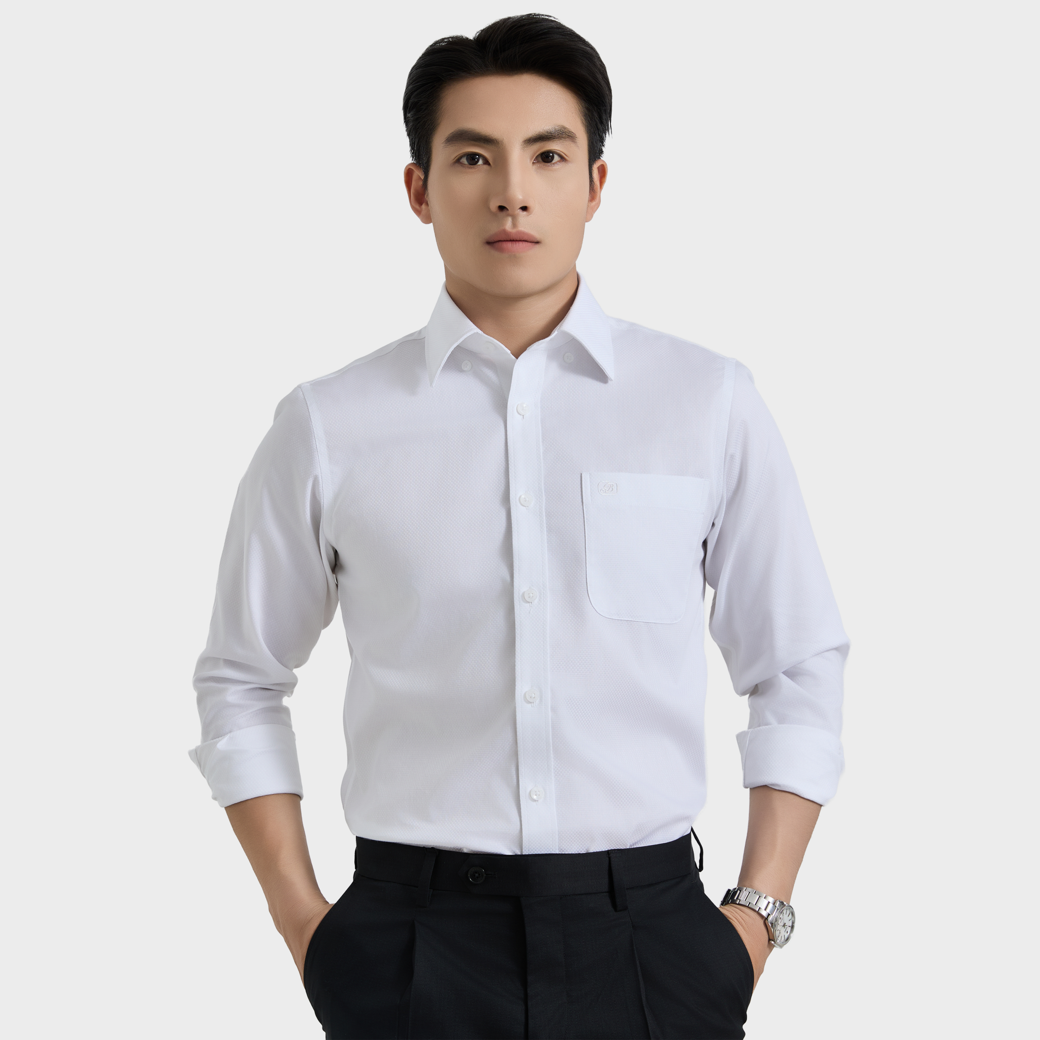  Áo sơ mi nam dài tay vải sợi cotton cao cấp BELLUNI LUXURY - ADL.CM.BE 8 