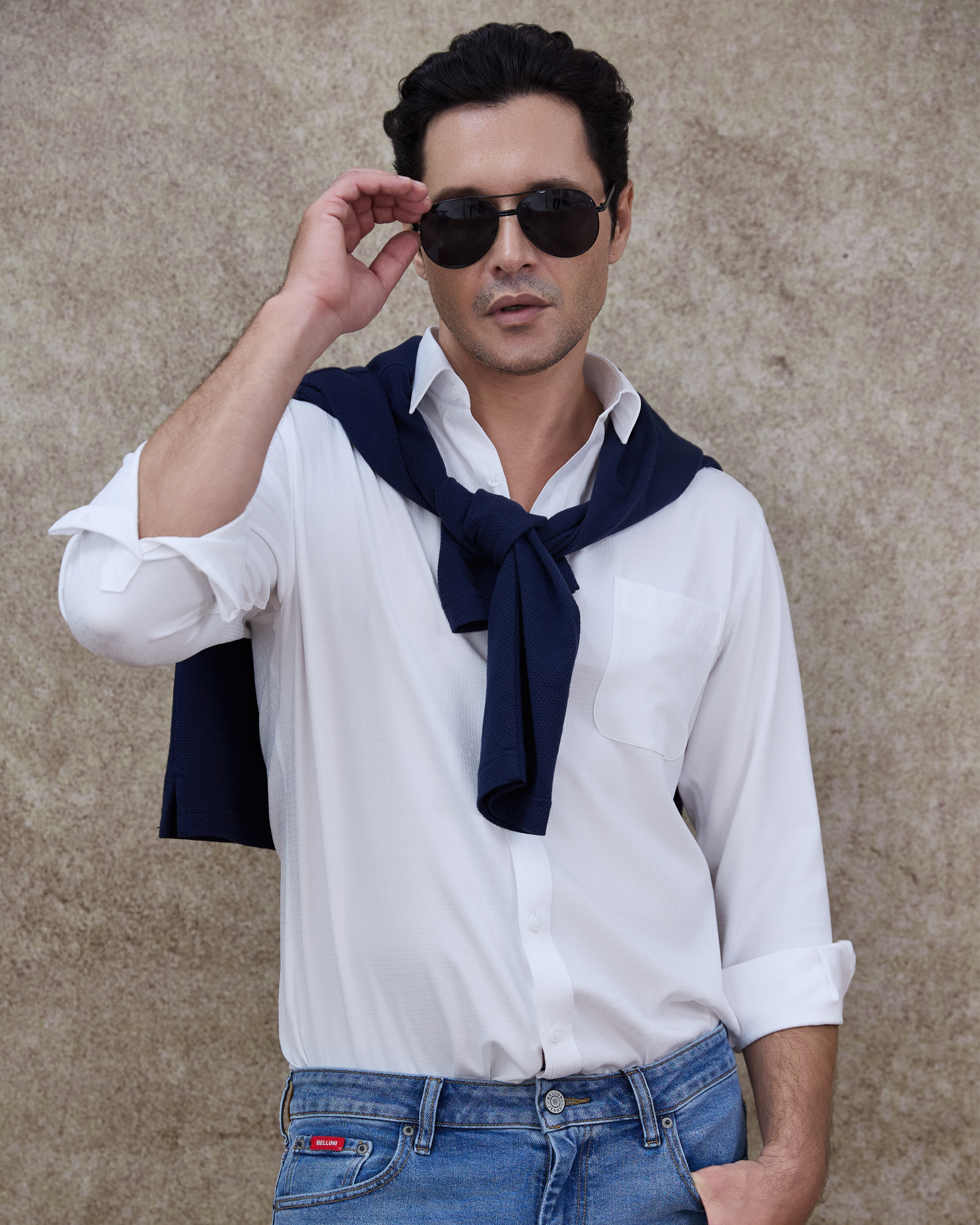  Áo Sơ Mi Nam Trắng Basic Dài Tay Cao Cấp Chống Nhăn Kháng UV - ABD.CR.BE 265 