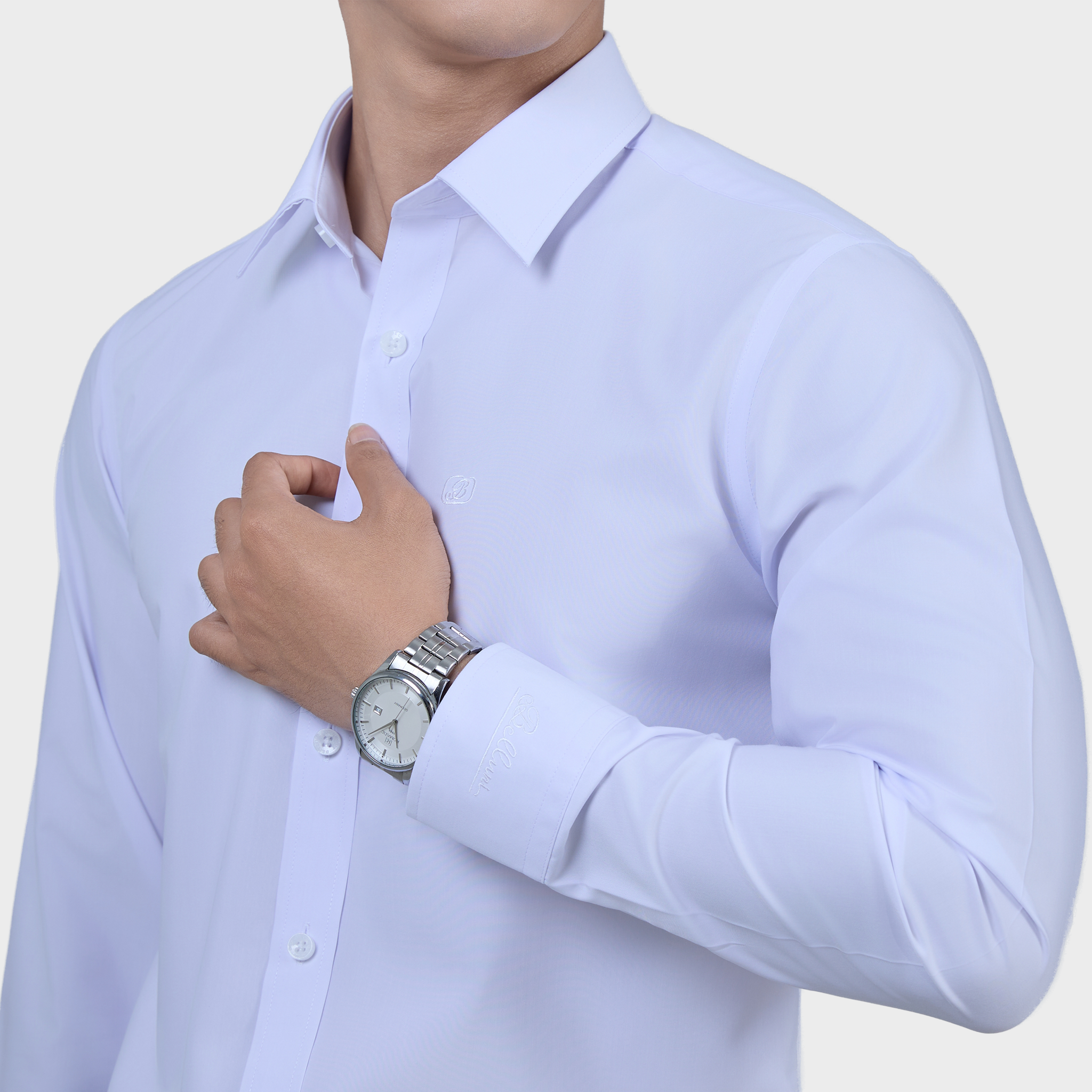  Áo Sơ Mi Trắng Nam Dài Tay Sợi Sồi Công Sở Thanh Lịch - ABD.PM.BE 259 