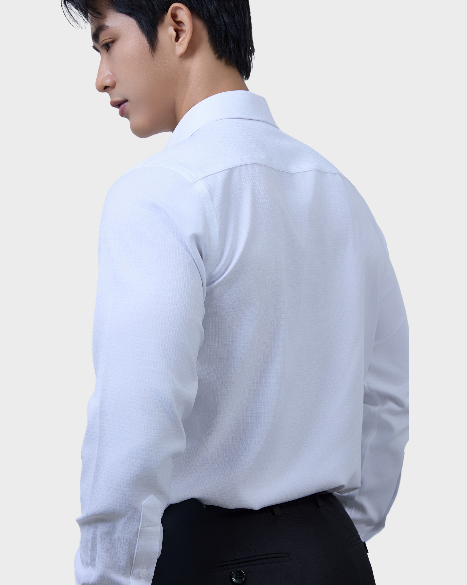  Áo Sơ Mi Nam Trắng Basic Dài Tay Cao Cấp Chống Nhăn Kháng UV - ABD.CR.BE 265 