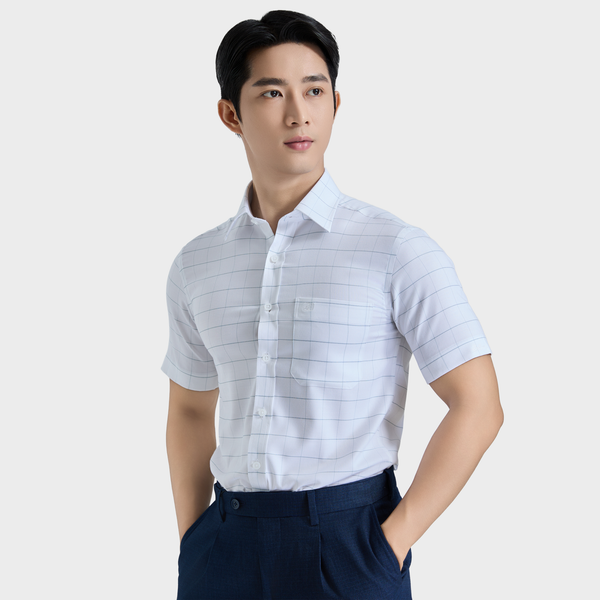  Áo sơ mi nam ngắn tay cao cấp BELLUNI vải sợi tre - ABN.BPS.BE 349 