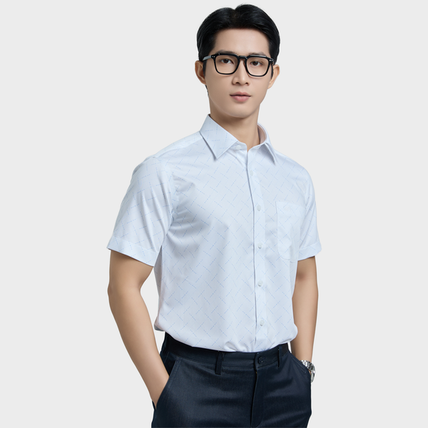  Áo sơ mi nam ngắn tay cao cấp BELLUNI vải sợi tre - ABN.BPS.BE 321 