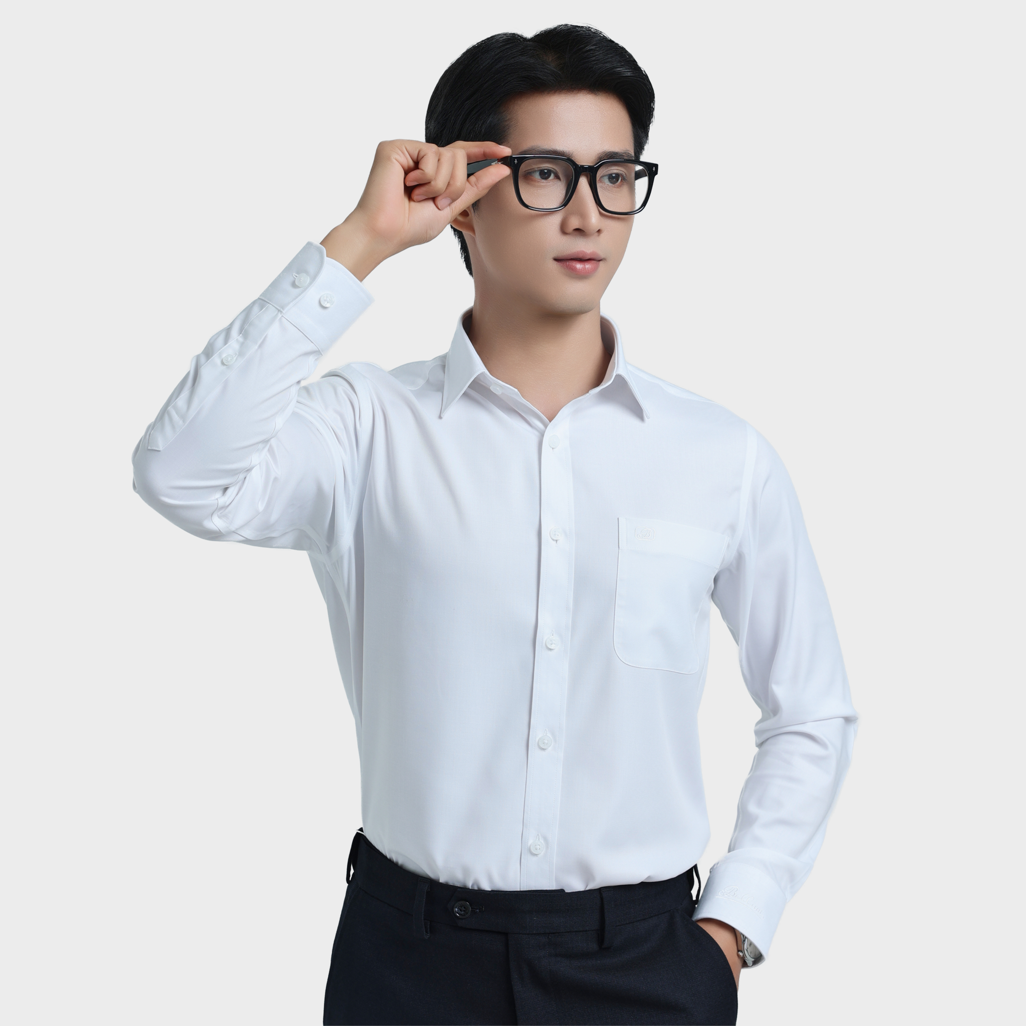  Áo sơ mi nam dài tay BELLUNI vải sợi sồi cao cấp - ABD.PMS.BE 225 