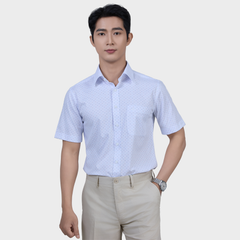  Áo Sơ Mi Chấm Bi Nam Vải Sợi Tre Mềm Mại Chống UV - ABN.BPS.BE 374 