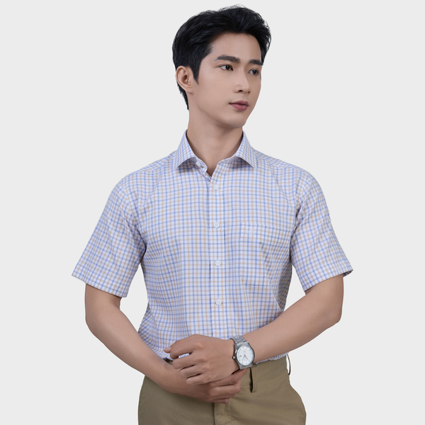  Áo Sơ Mi Caro Nam Sợi Modal Co Giãn Thoáng Khí - ABN.PMS.BE 367 