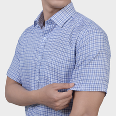  Áo Sơ Mi Nam  Ngắn Tay Họa Tiết Sợi Sồi – Tươi Mới, Co Giãn - ABN.PMS.BE 363 