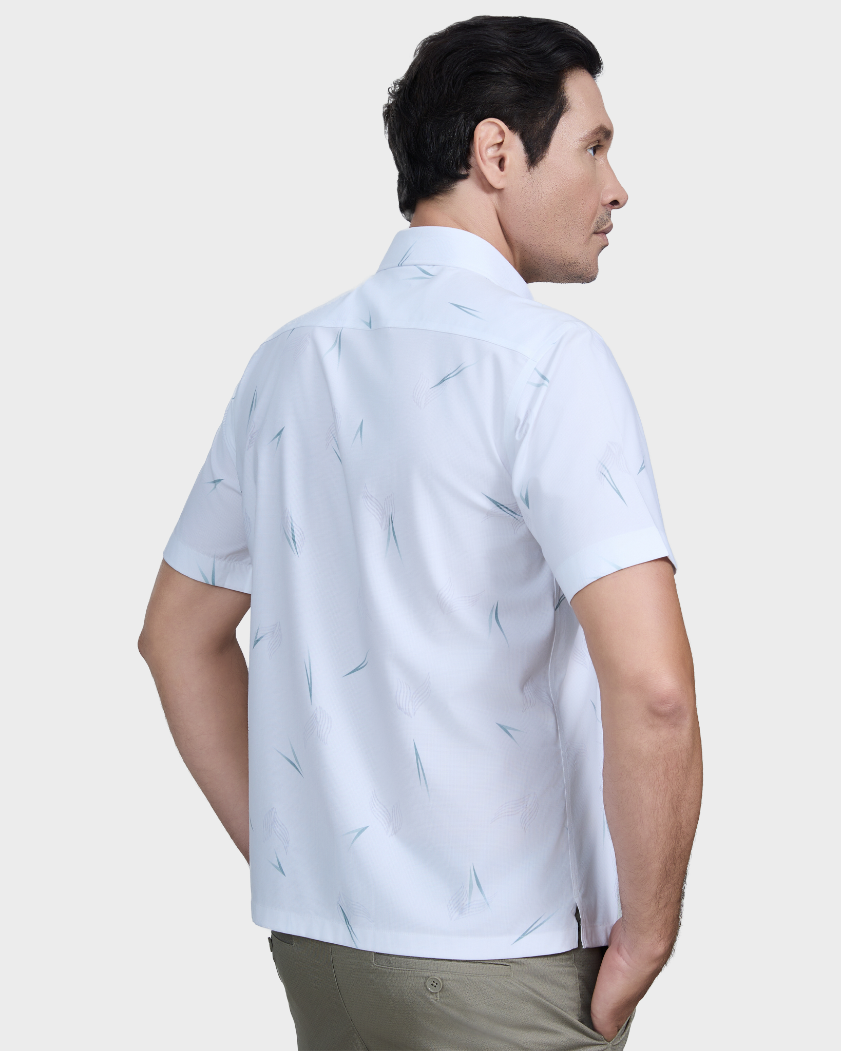  Áo Sơ Mi Nam Tay Ngắn Vải Sợi Tre Họa Tiết Co Giãn Tốt – ABN.BPS.BE 370 