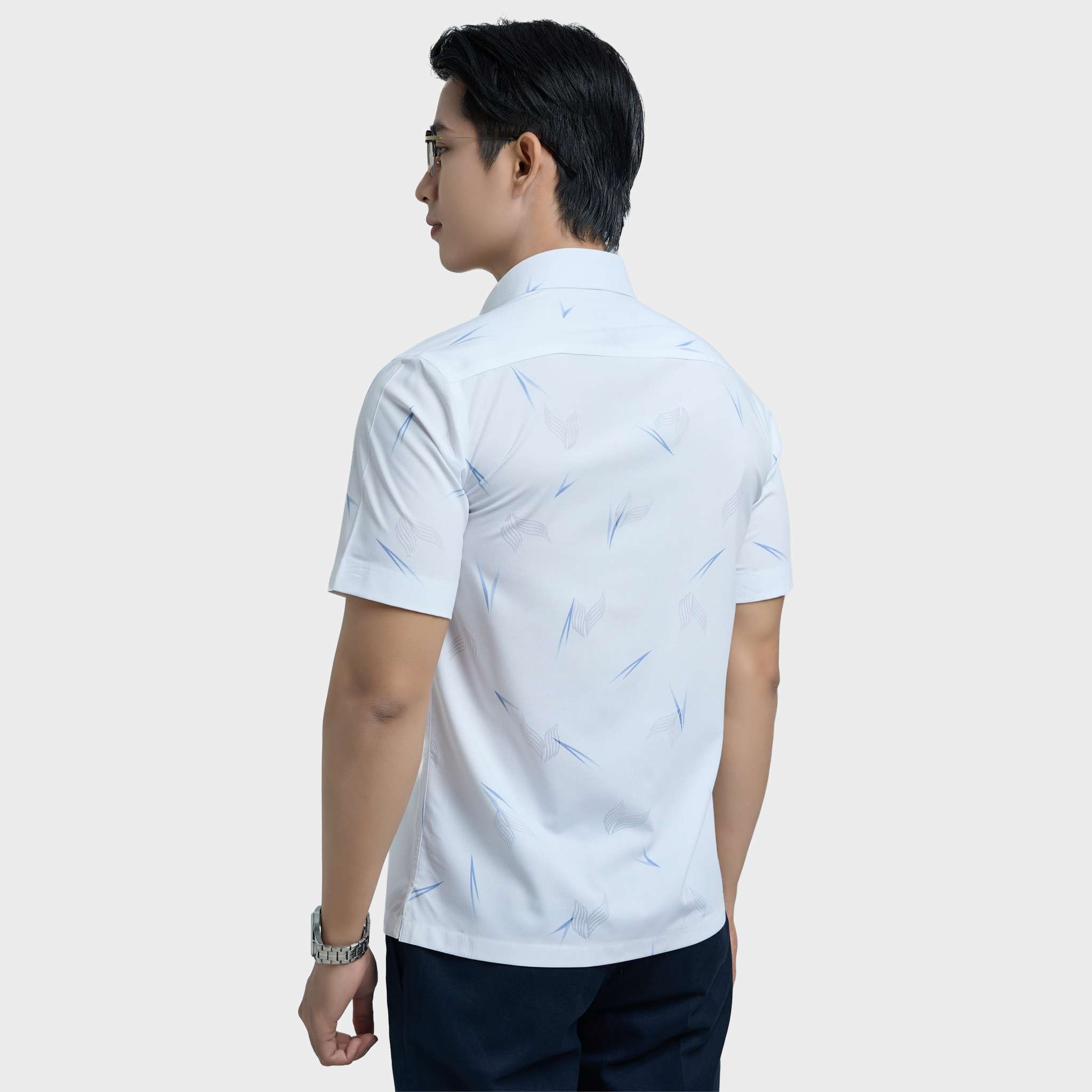  Áo sơ mi nam ngắn tay cao cấp BELLUNI vải sợi tre - ABN.BPS.BE 343 