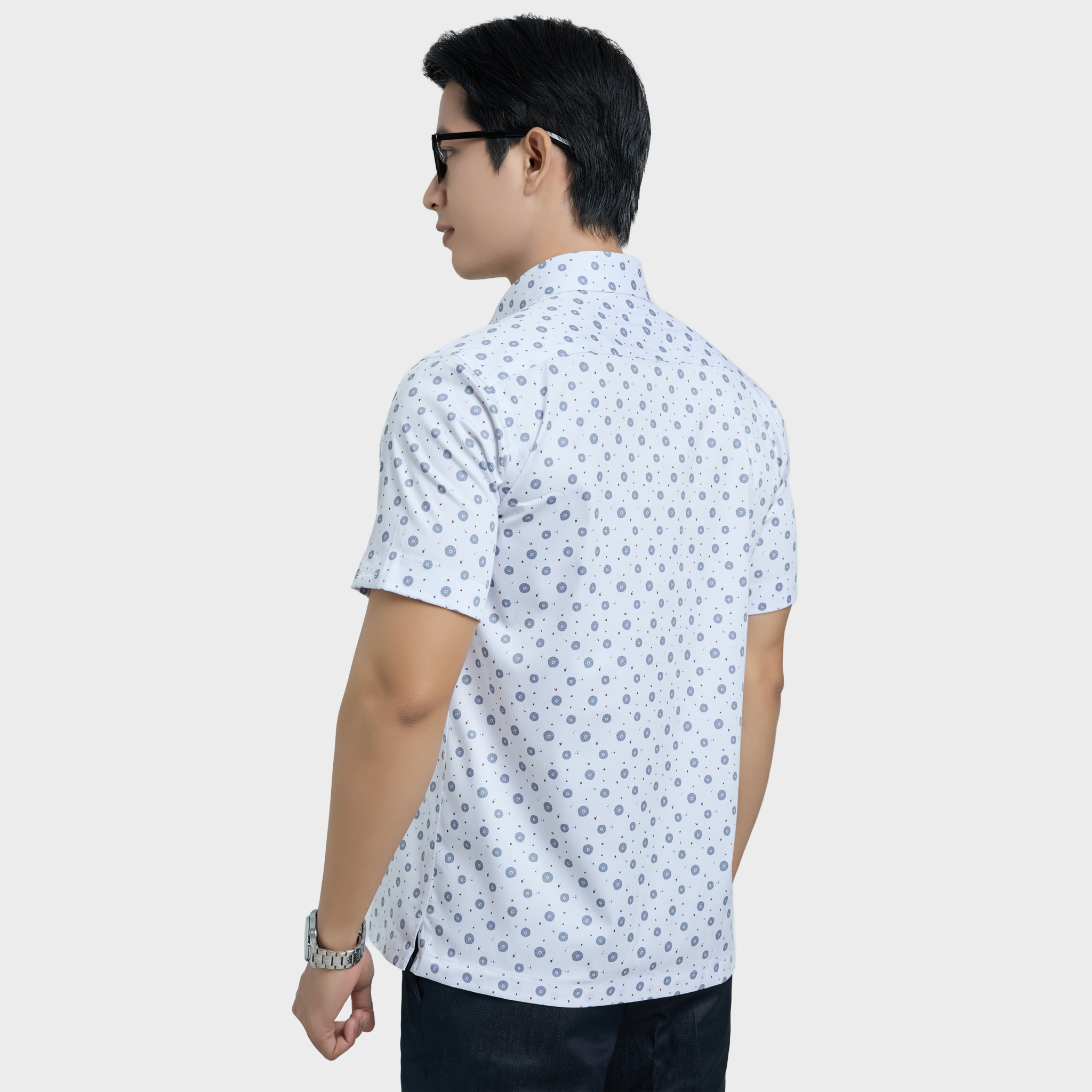  Áo sơ mi nam ngắn tay cao cấp BELLUNI vải sợi tre - ABN.BPS.BE 342 