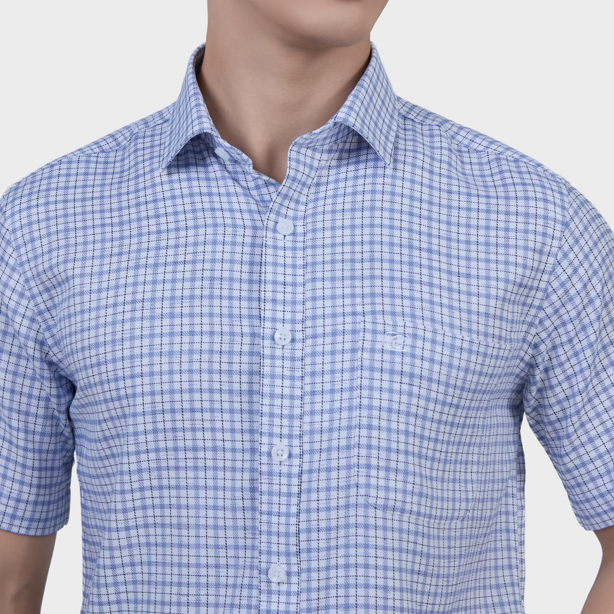  Áo Sơ Mi Nam  Ngắn Tay Họa Tiết Sợi Sồi – Tươi Mới, Co Giãn - ABN.PMS.BE 363 